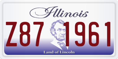IL license plate Z871961