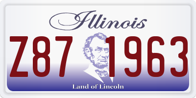 IL license plate Z871963