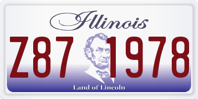 IL license plate Z871978