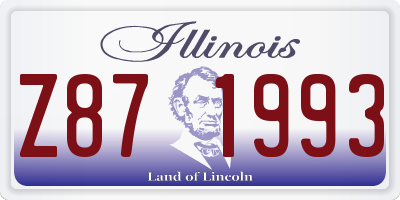 IL license plate Z871993