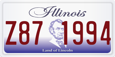 IL license plate Z871994
