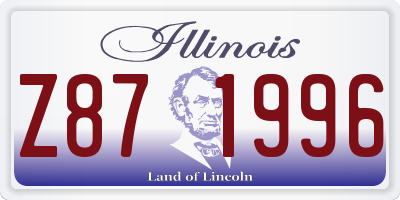 IL license plate Z871996