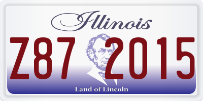 IL license plate Z872015