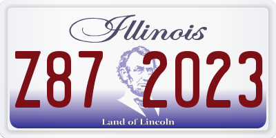 IL license plate Z872023
