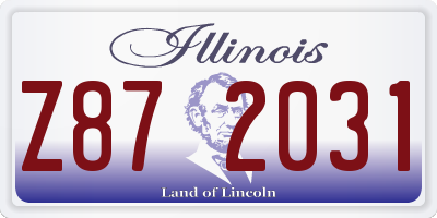 IL license plate Z872031