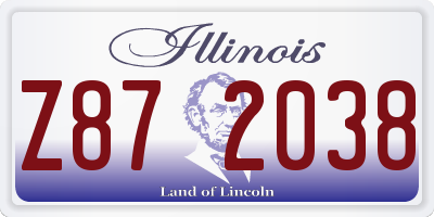 IL license plate Z872038