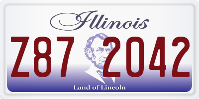 IL license plate Z872042
