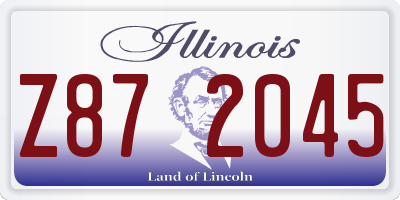 IL license plate Z872045