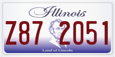 IL license plate Z872051
