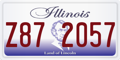IL license plate Z872057
