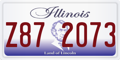 IL license plate Z872073