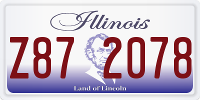 IL license plate Z872078