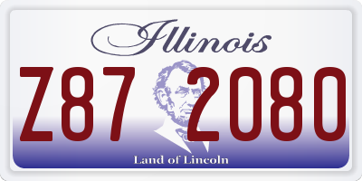 IL license plate Z872080