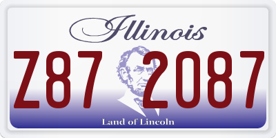 IL license plate Z872087