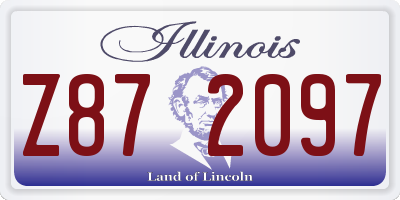 IL license plate Z872097