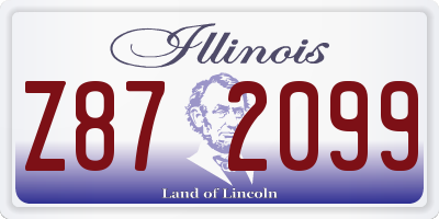 IL license plate Z872099