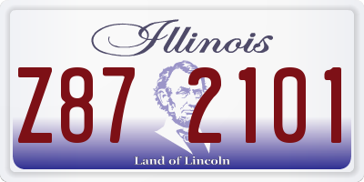 IL license plate Z872101