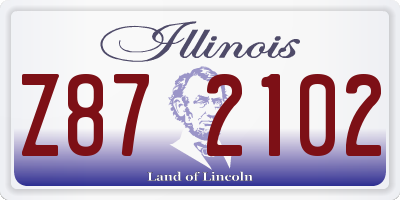 IL license plate Z872102