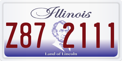 IL license plate Z872111