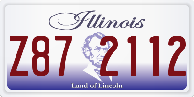 IL license plate Z872112