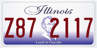 IL license plate Z872117