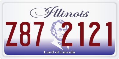 IL license plate Z872121