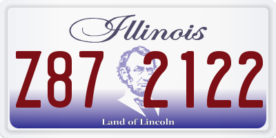 IL license plate Z872122