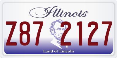IL license plate Z872127