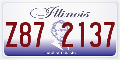 IL license plate Z872137