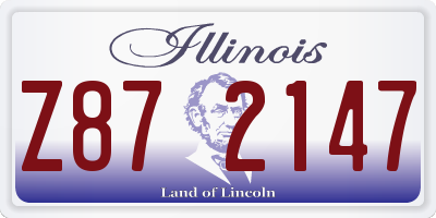 IL license plate Z872147