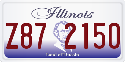 IL license plate Z872150