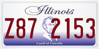 IL license plate Z872153