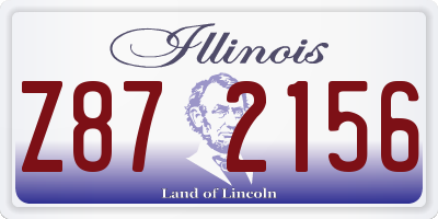 IL license plate Z872156