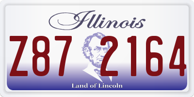 IL license plate Z872164