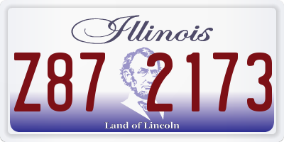 IL license plate Z872173