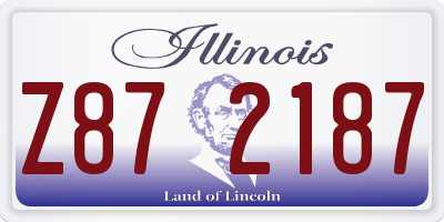 IL license plate Z872187