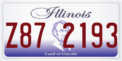 IL license plate Z872193