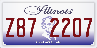 IL license plate Z872207