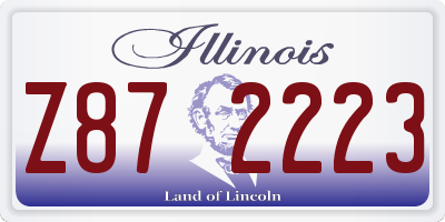IL license plate Z872223