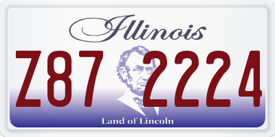IL license plate Z872224