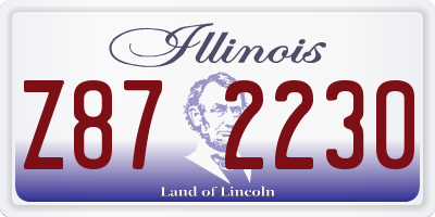 IL license plate Z872230
