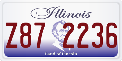 IL license plate Z872236