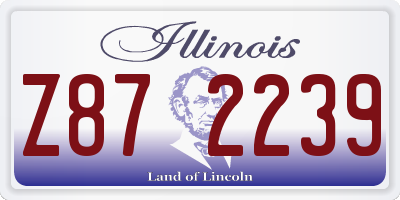 IL license plate Z872239