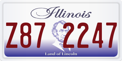 IL license plate Z872247