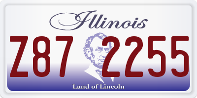 IL license plate Z872255