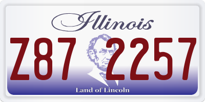 IL license plate Z872257