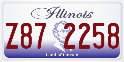 IL license plate Z872258