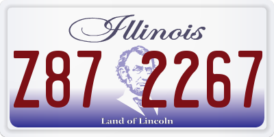 IL license plate Z872267