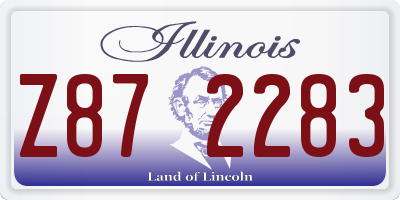 IL license plate Z872283