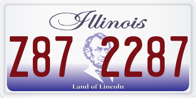 IL license plate Z872287